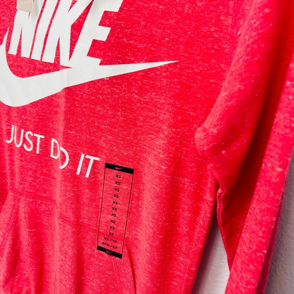 Nike Salmon Corral Pink Long Sleeve pullover hoodie sports athletic sweater - Picture 3 of 6